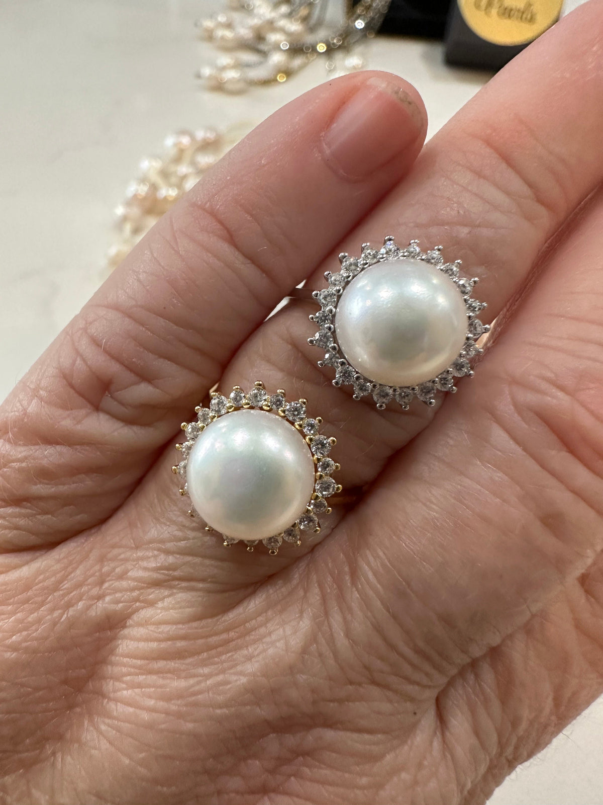 10MM Freshwater Pearl Ring set in 925 Silver