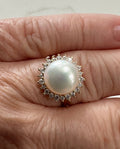 10MM Freshwater Pearl Ring set in 925 Silver