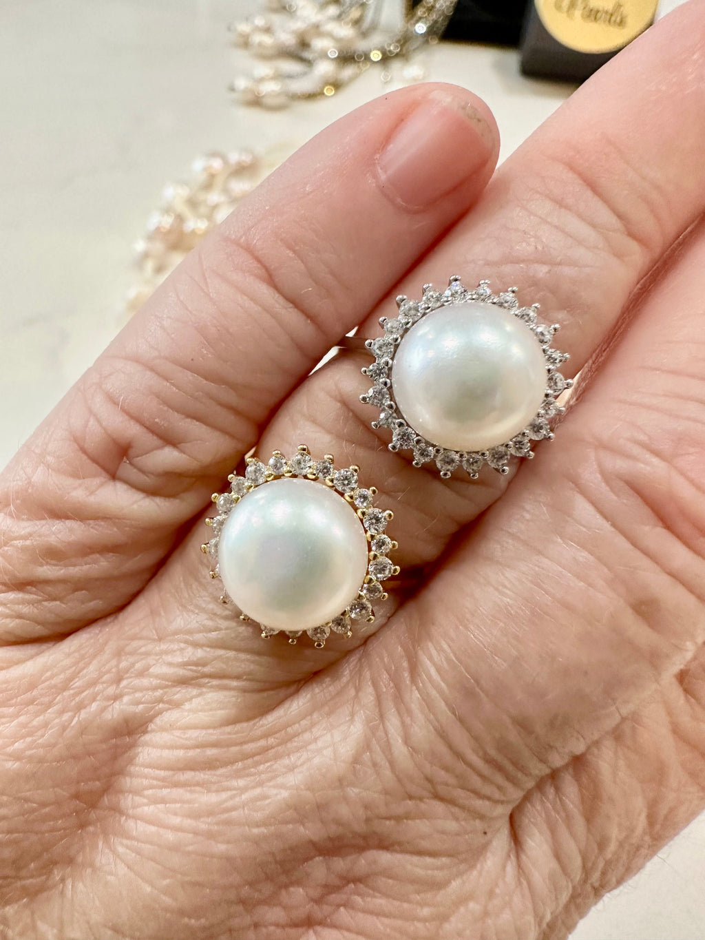 10MM Freshwater Pearl Ring set in 925 Silver