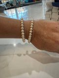 Classic White Freshwater Pearl Stretchy Bracelet