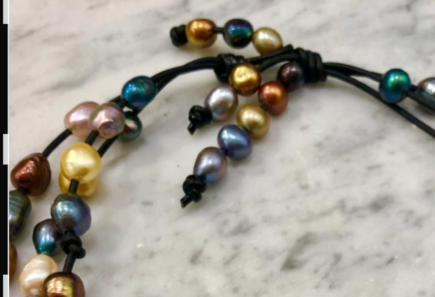 Freshwater Pearl Necklaces handmade to order.