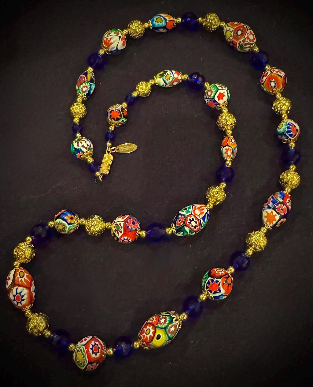 Rosario Leonardi Millefiori Necklace: Vintage Ercole Moretti Murano Glass