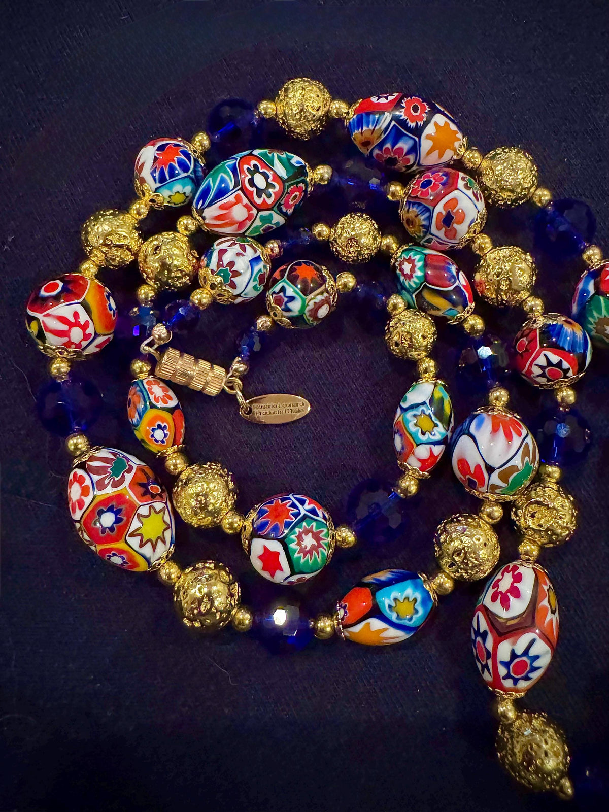 Rosario Leonardi Millefiori Necklace: Vintage Ercole Moretti Murano Glass