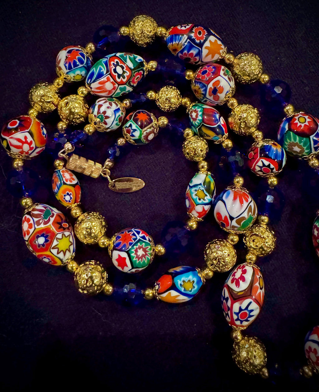 Rosario Leonardi Millefiori Necklace: Vintage Ercole Moretti Murano Glass