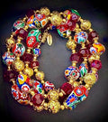 Ercole Moretti Millefiori Murano Glass Necklace: Rosario Leonardi Design, 1920s-50s Vintage Beads