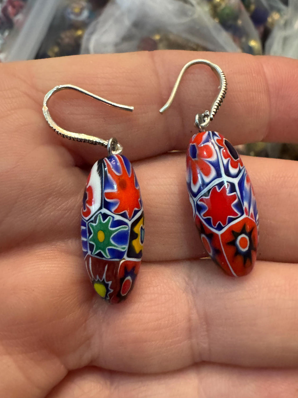 Ercole Moretti Sterling Silver Beaded Hook Earrings