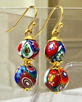 Ercole Moretti beaded Sterling Silver Hook Electroplated on 14k yellow gold.