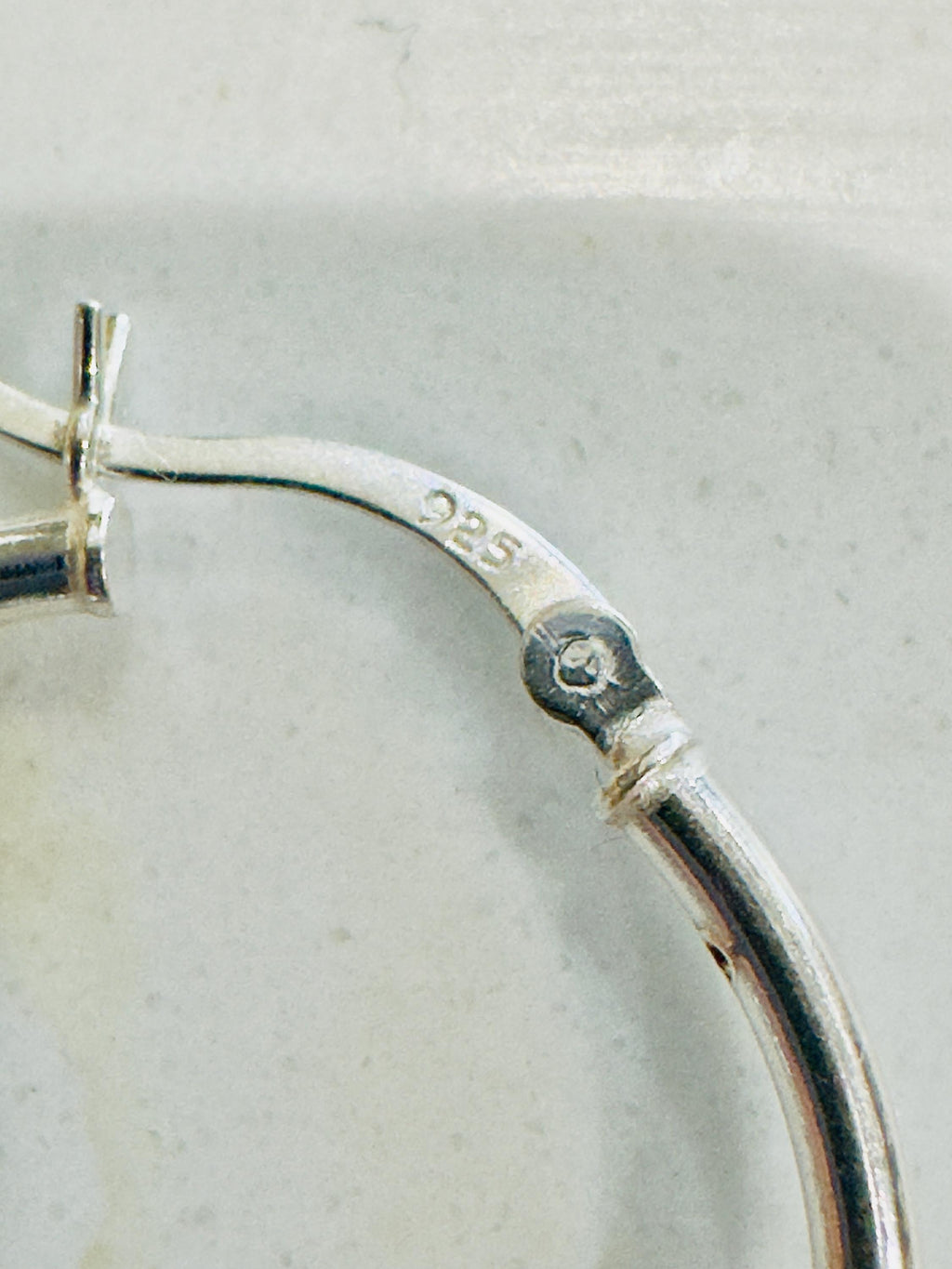 Silver Hoop Earrings Featuring Ercole Moretti Double Beaded Dangle
