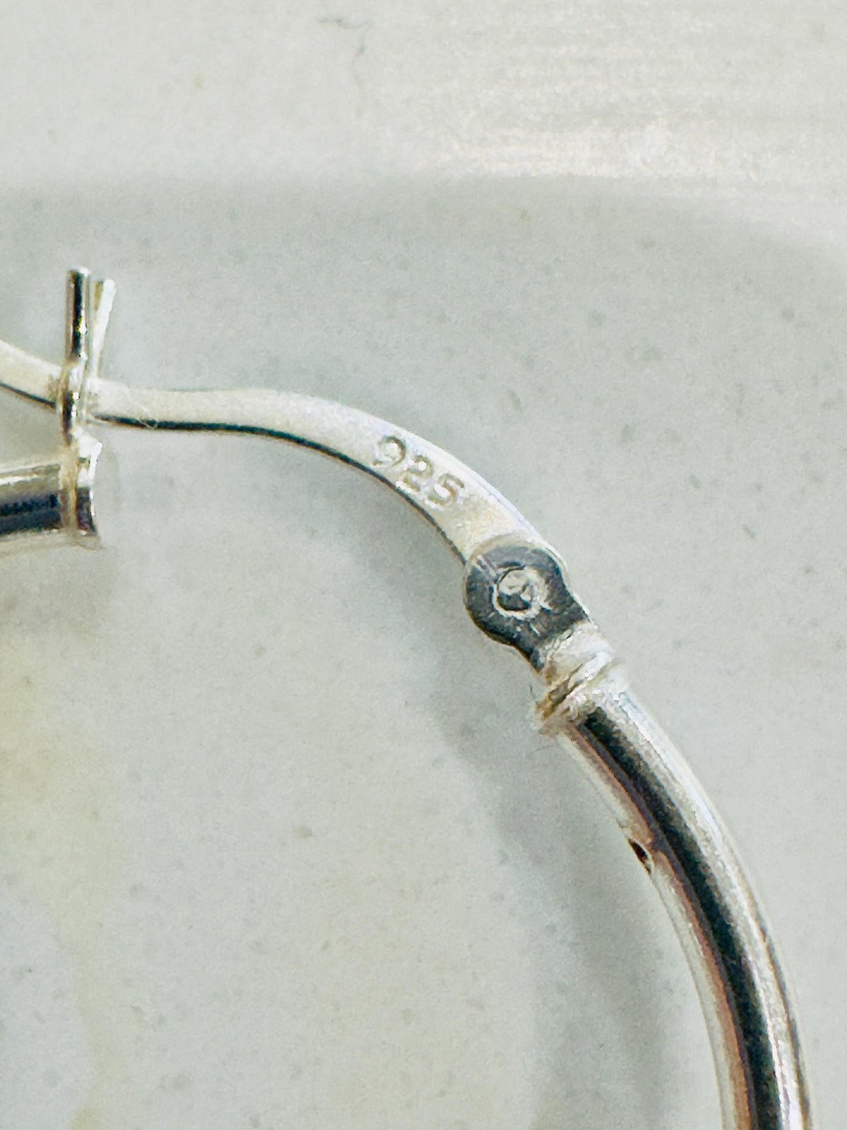 Silver Hoop Earrings Featuring Ercole Moretti Double Beaded Dangle