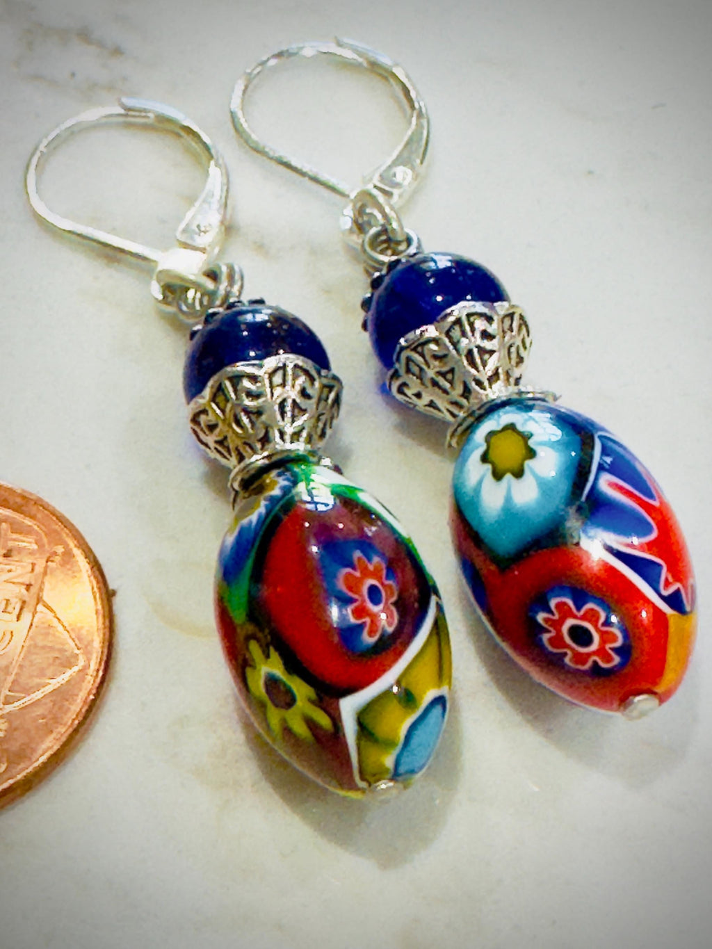 Vintage Ercole Moretti Dangle Earrings: Sterling Silver Earrings