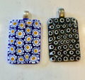 Ercole Moretti Rectangular Pendant-Choice of Black Rectangular or Blue with White