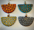 Ercole Moretti Triangular Pendant-Choice of or Aqua, White, Burnt Sienna Red, or Black NWT