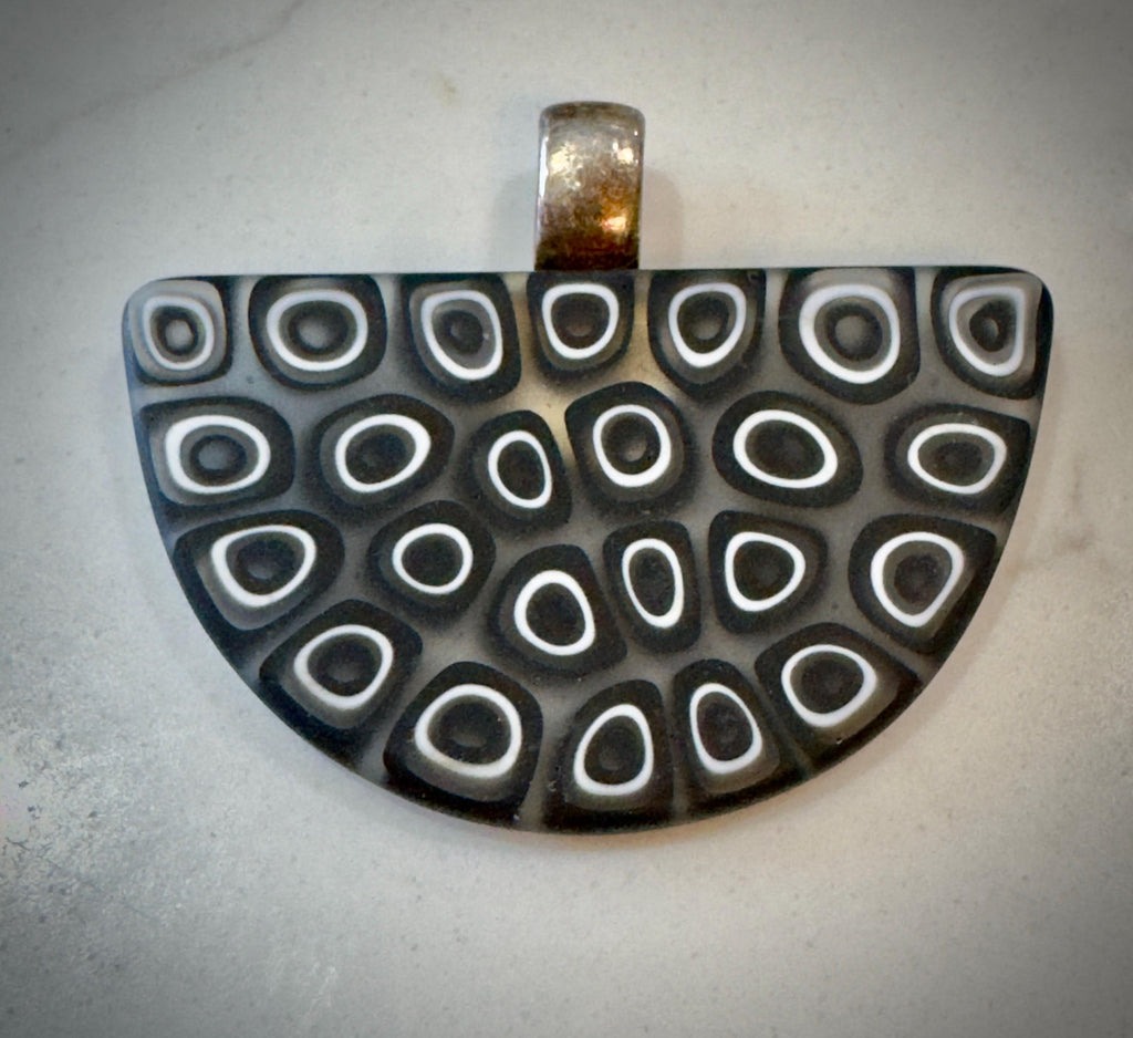 Ercole Moretti Triangular Pendant-Choice of or Aqua, White, Burnt Sienna Red, or Black NWT