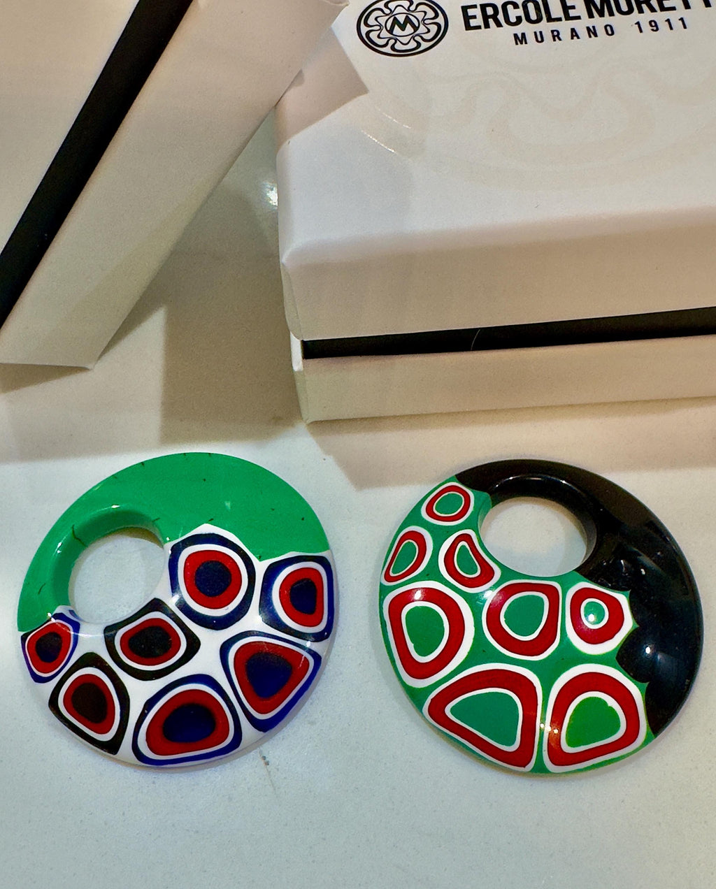 Ercole Moretti Round Glass Pendants