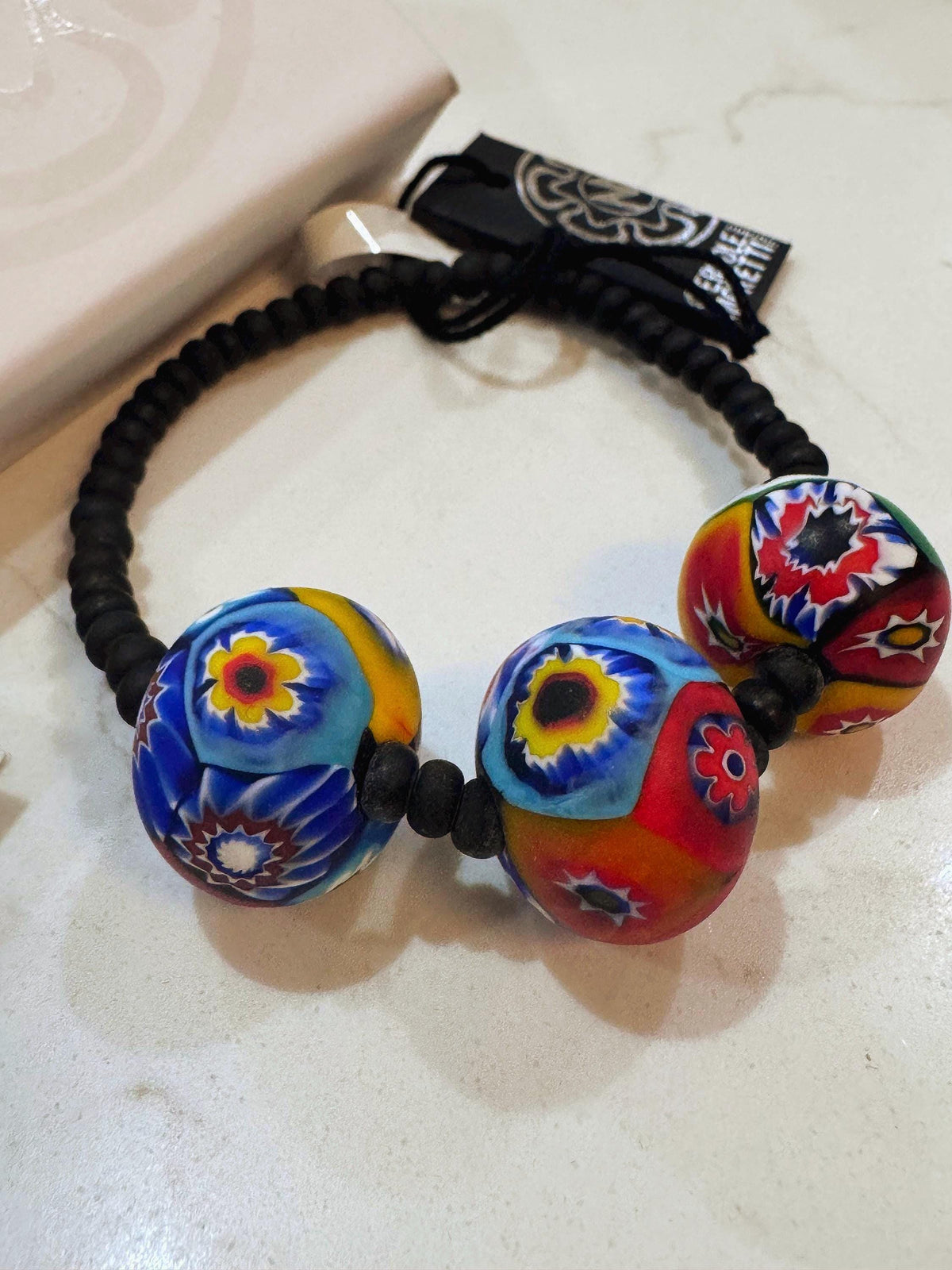 Stretchy Ercole Moretti Beaded Bracelet in Traditional Flagship Bead in Rounds