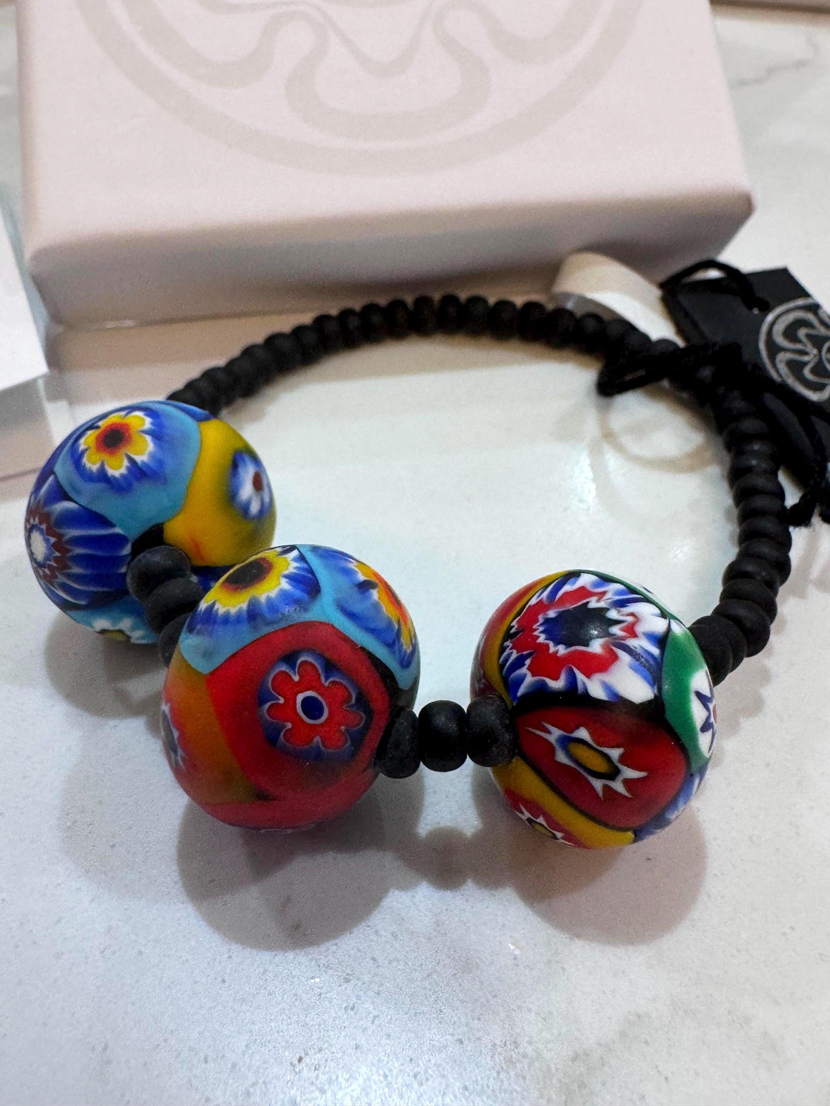 Stretchy Ercole Moretti Beaded Bracelet in Traditional Flagship Bead in Rounds