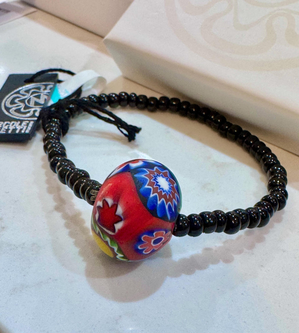 Stretchy Ercole Moretti Single Beaded Bracelet in Traditional Flagship Pattern in Round