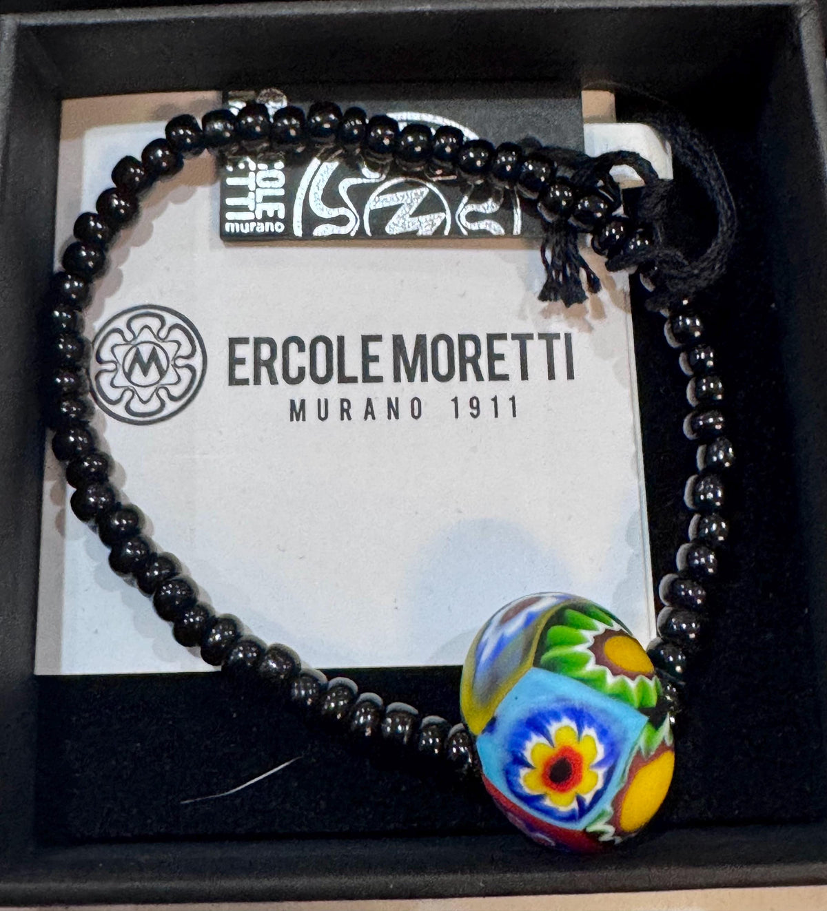 Stretchy Ercole Moretti Single Beaded Bracelet in Traditional Flagship Pattern in Round