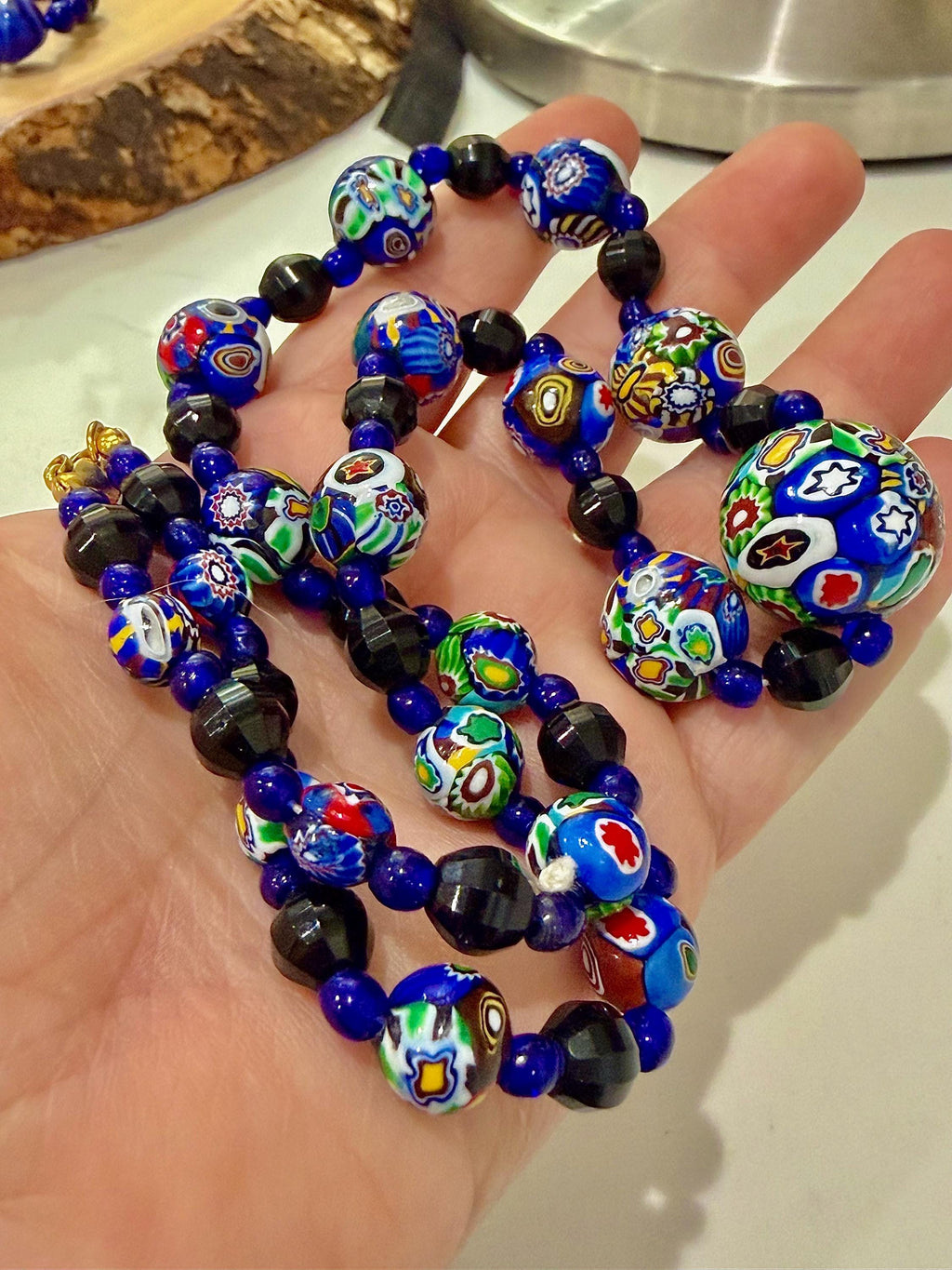 Vintage Art Deco Murano Glass Bead Necklace