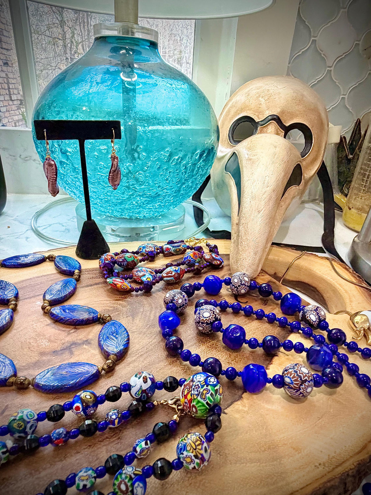 Vintage Art Deco Murano Glass Bead Necklace