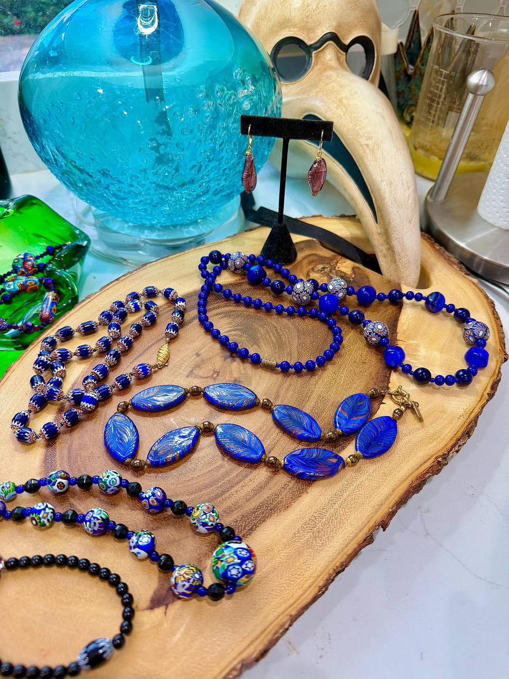 Vintage Art Deco Murano Glass Bead Necklace