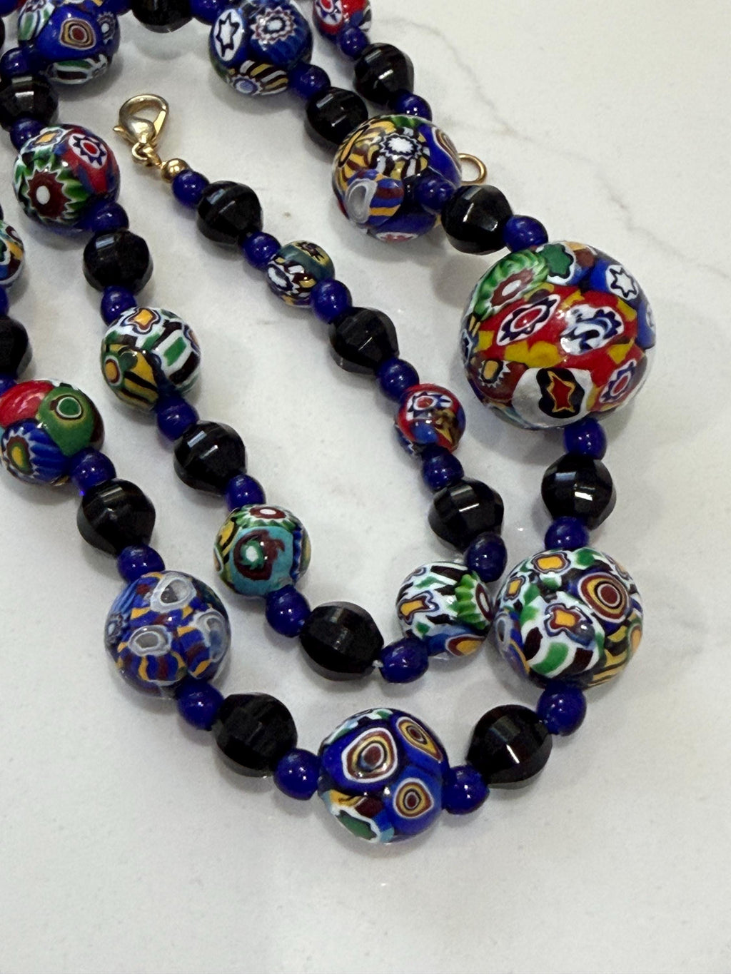 Vintage Art Deco Murano Glass Bead Necklace