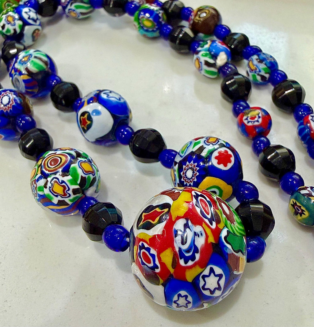 Vintage Art Deco Murano Glass Bead Necklace