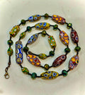 Rosario Leonardi Murano Millefiori Glass Beaded Necklace, Ercole Moretti Tabular Beads