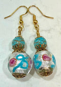 One of a Kind Rosario Leonardi Pastel Fancy Wedding Cake Murano Glass Beaded Earrings
