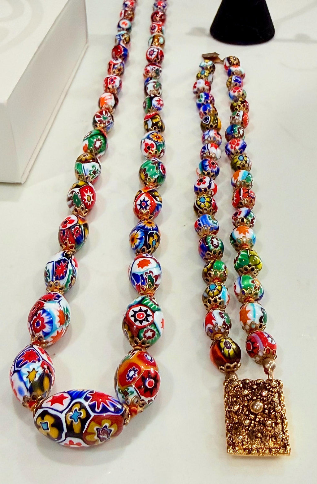 Ercole Moretti Murano Millefiori Neclace, Bracelet and Earrings Set