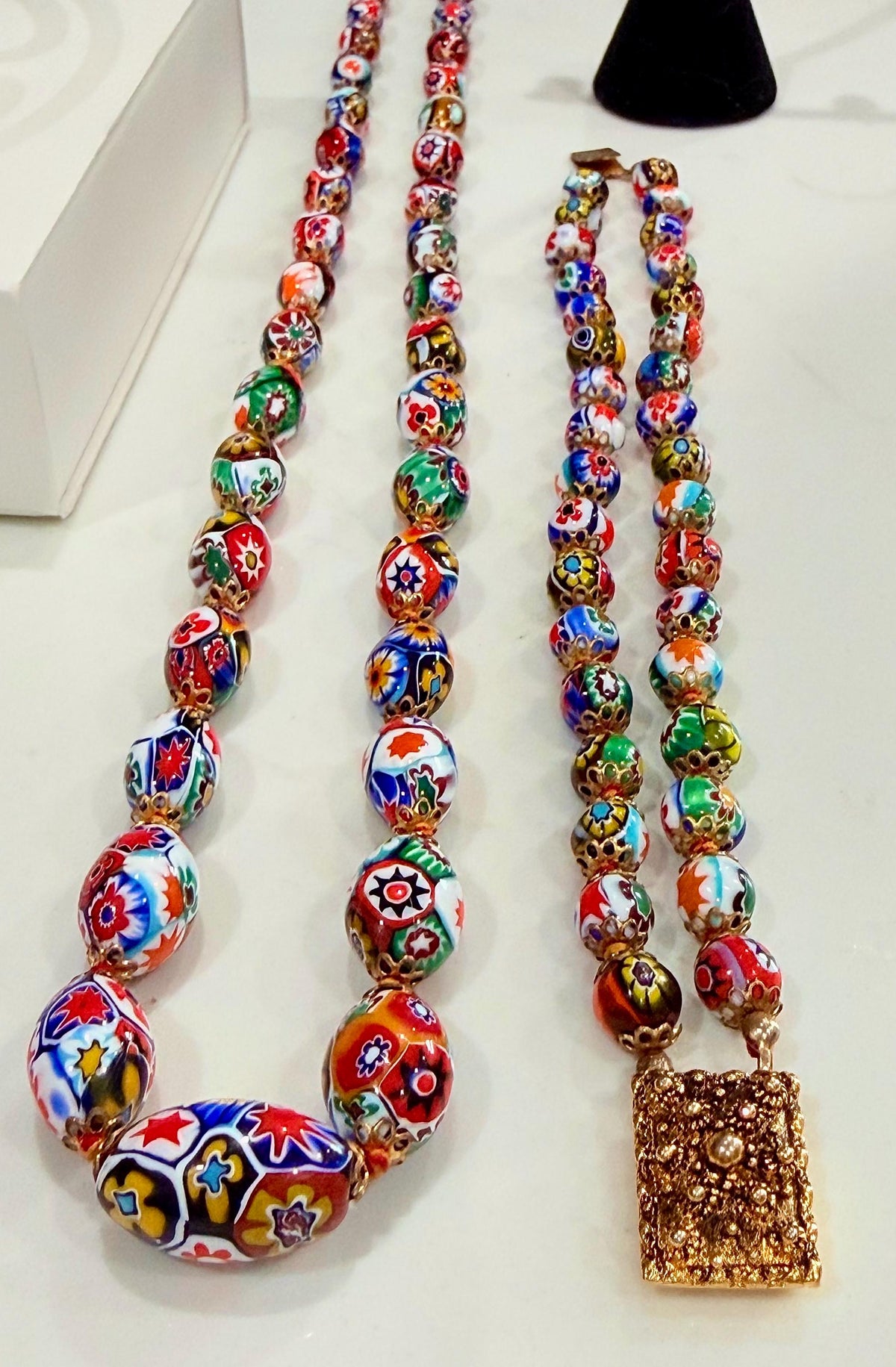 Ercole Moretti Murano Millefiori Neclace, Bracelet and Earrings Set