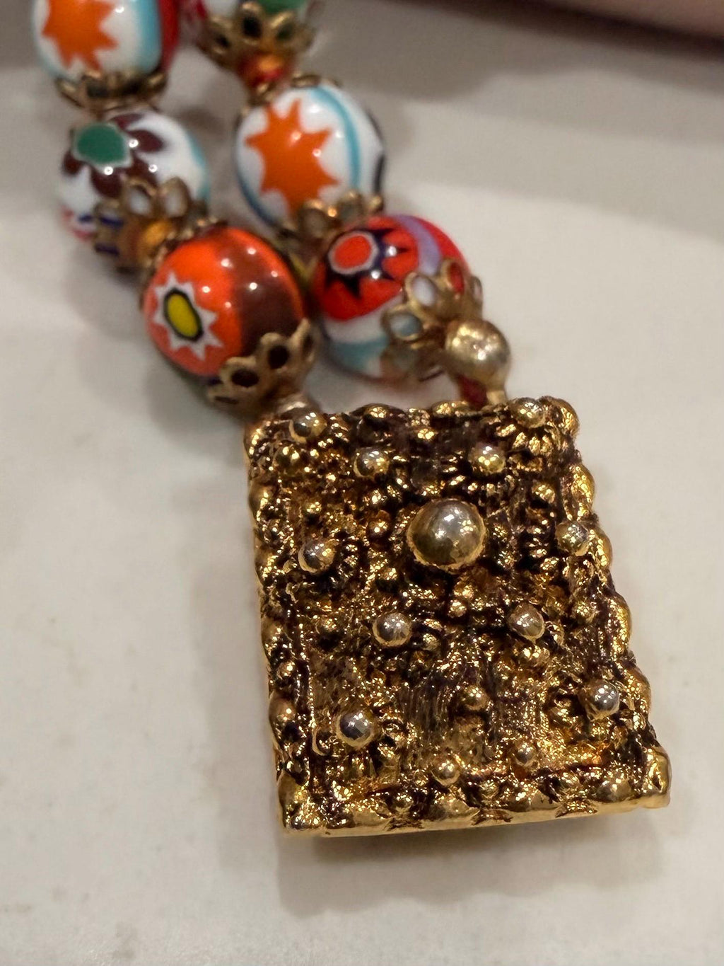 Ercole Moretti Murano Millefiori Neclace, Bracelet and Earrings Set