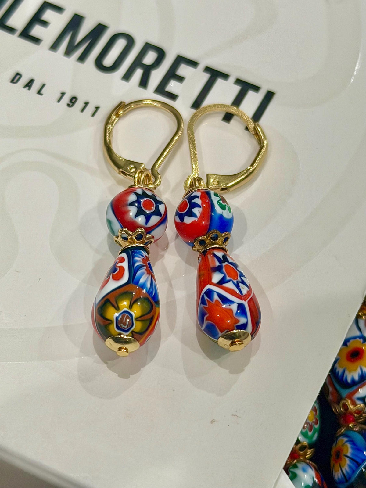 Ercole Moretti Murano Millefiori Neclace, Bracelet and Earrings Set