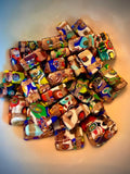 Vintage Chunky Rectangular Murano Millefiori Pillar Beads-Your Choice With Or Without the Aventurine Striped
