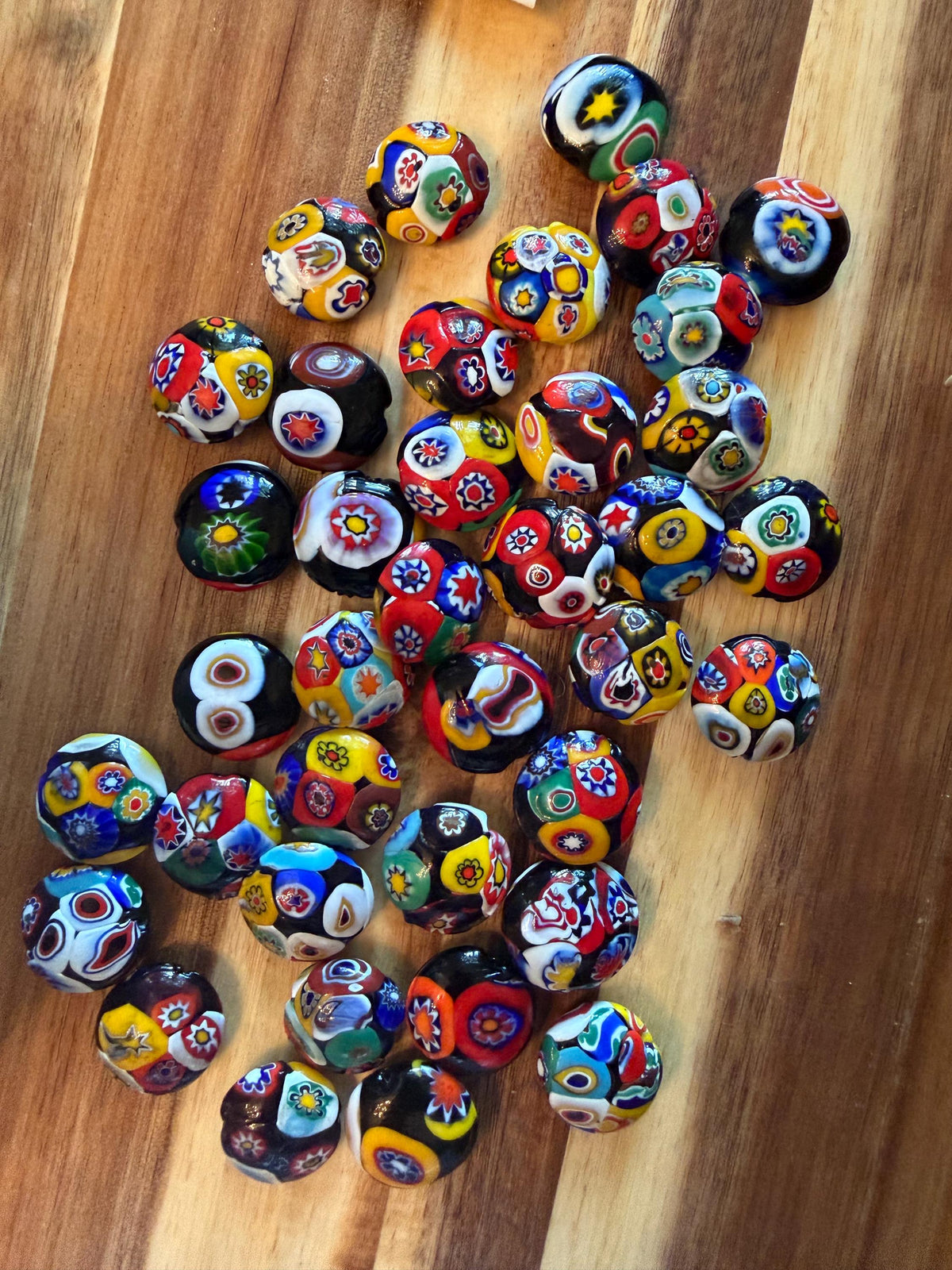 Millefiori Coin Beads Vintage Murano Glass Focal Beads Large/Medium choice