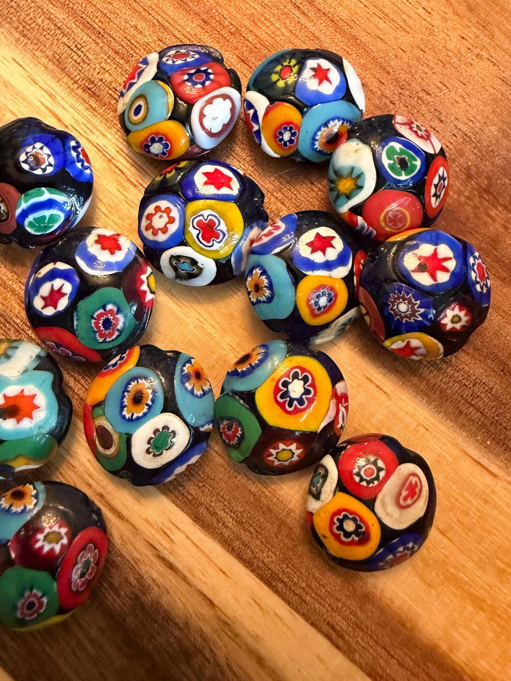Millefiori Coin Beads Vintage Murano Glass Focal Beads Large/Medium choice