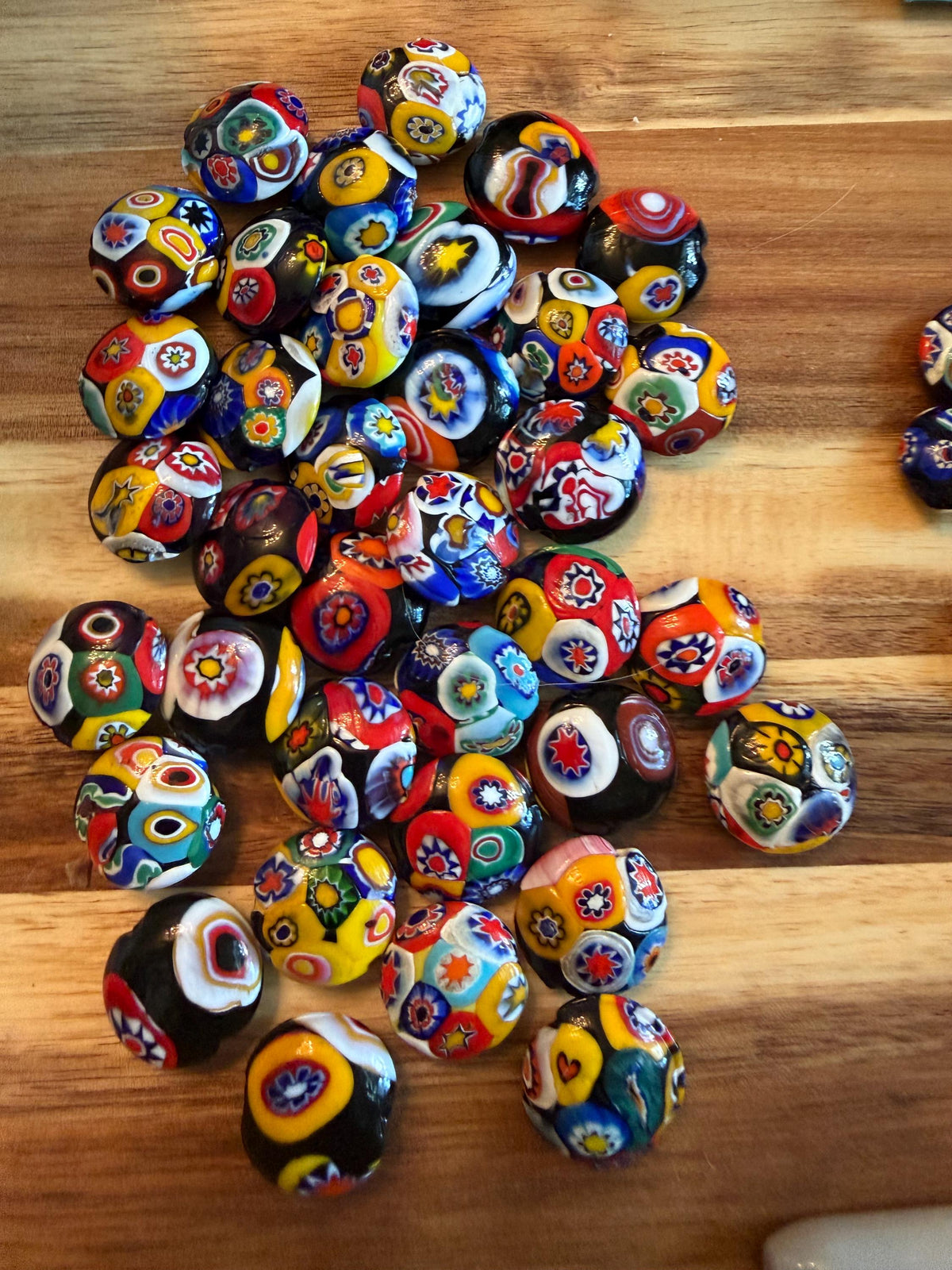 Millefiori Coin Beads Vintage Murano Glass Focal Beads Large/Medium choice