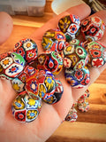 Coin Shaped Vintage Ercole Moretti Millefiori Glass Bead