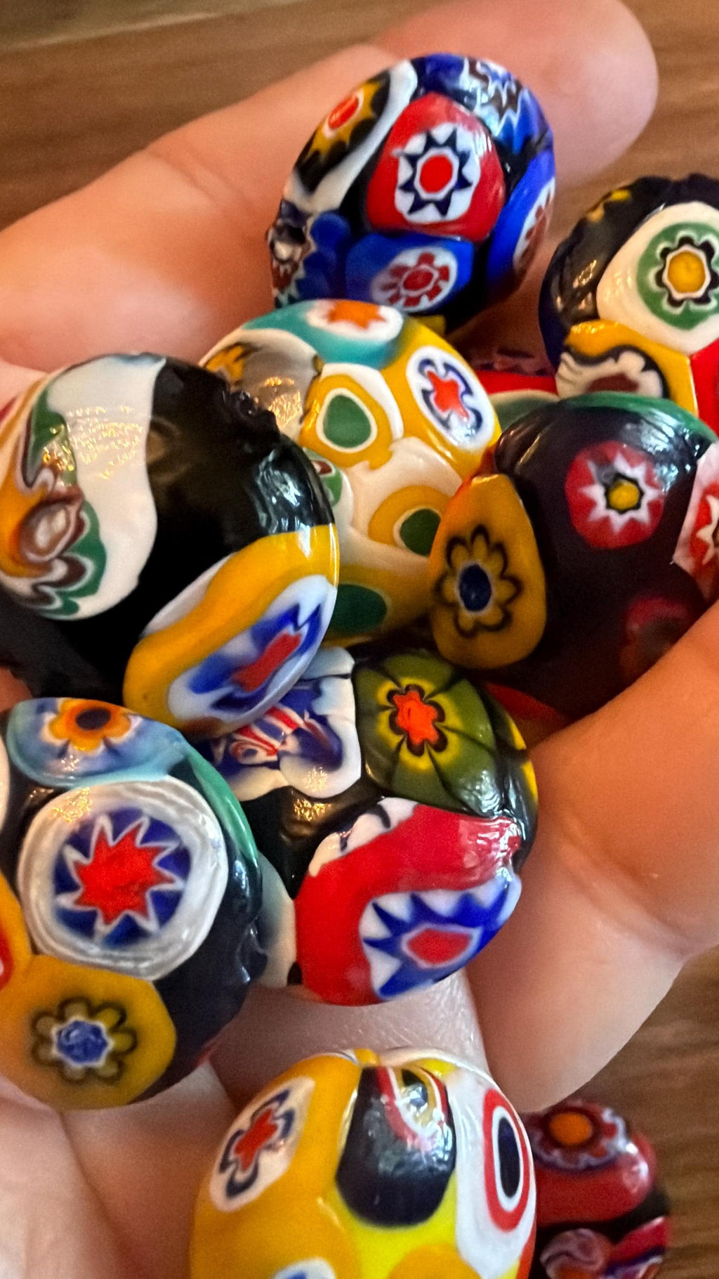 Millefiori Coin Beads Vintage Murano Glass Focal Beads Large/Medium choice