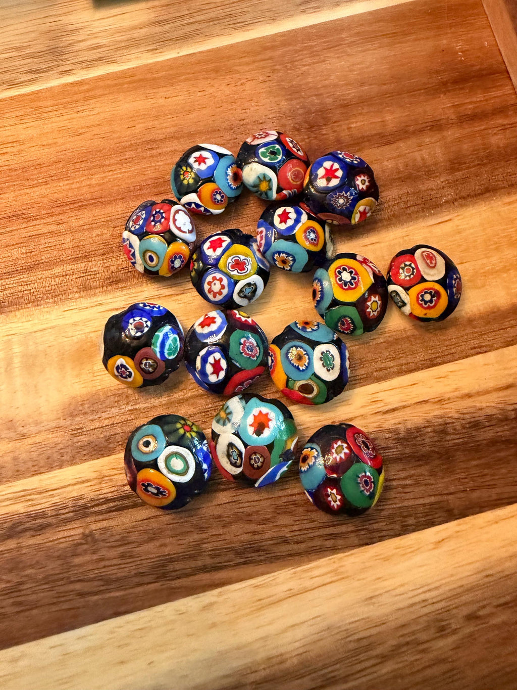 Millefiori Coin Beads Vintage Murano Glass Focal Beads Large/Medium choice