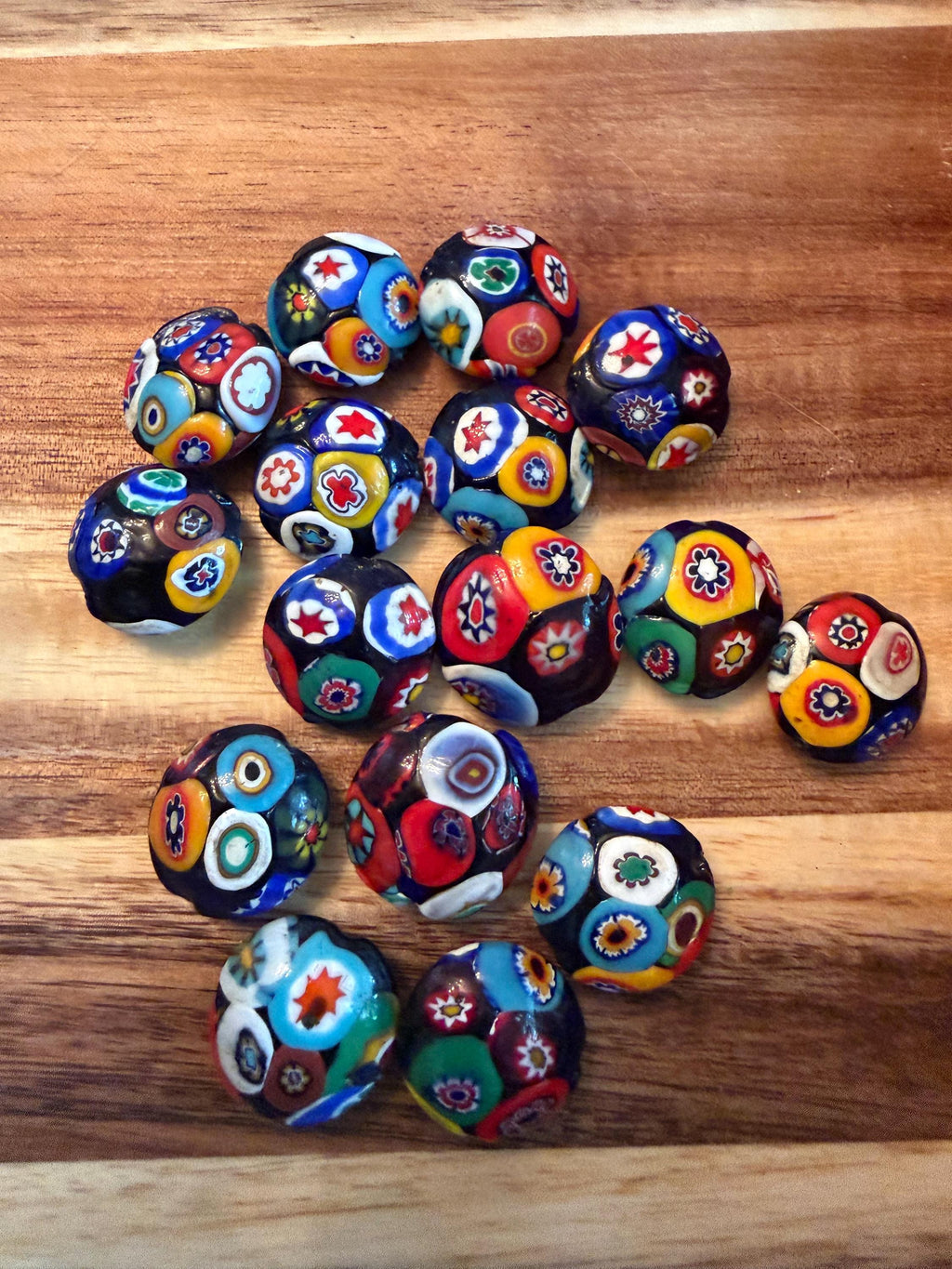 Millefiori Coin Beads Vintage Murano Glass Focal Beads Large/Medium choice