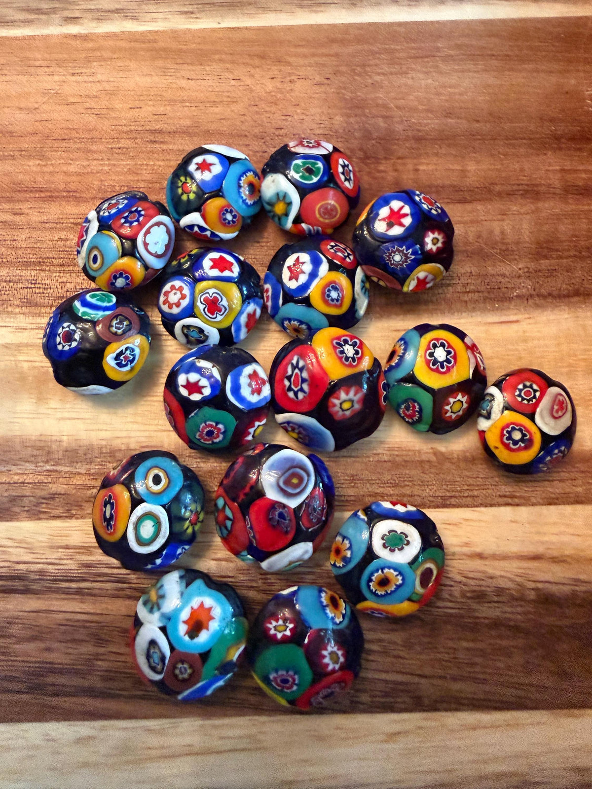 Millefiori Coin Beads Vintage Murano Glass Focal Beads Large/Medium choice