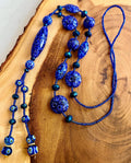 Rosario Leonardi Lariat Necklace: Featuring Ercole Moretti Custom Murano Millefiori Glass Beads