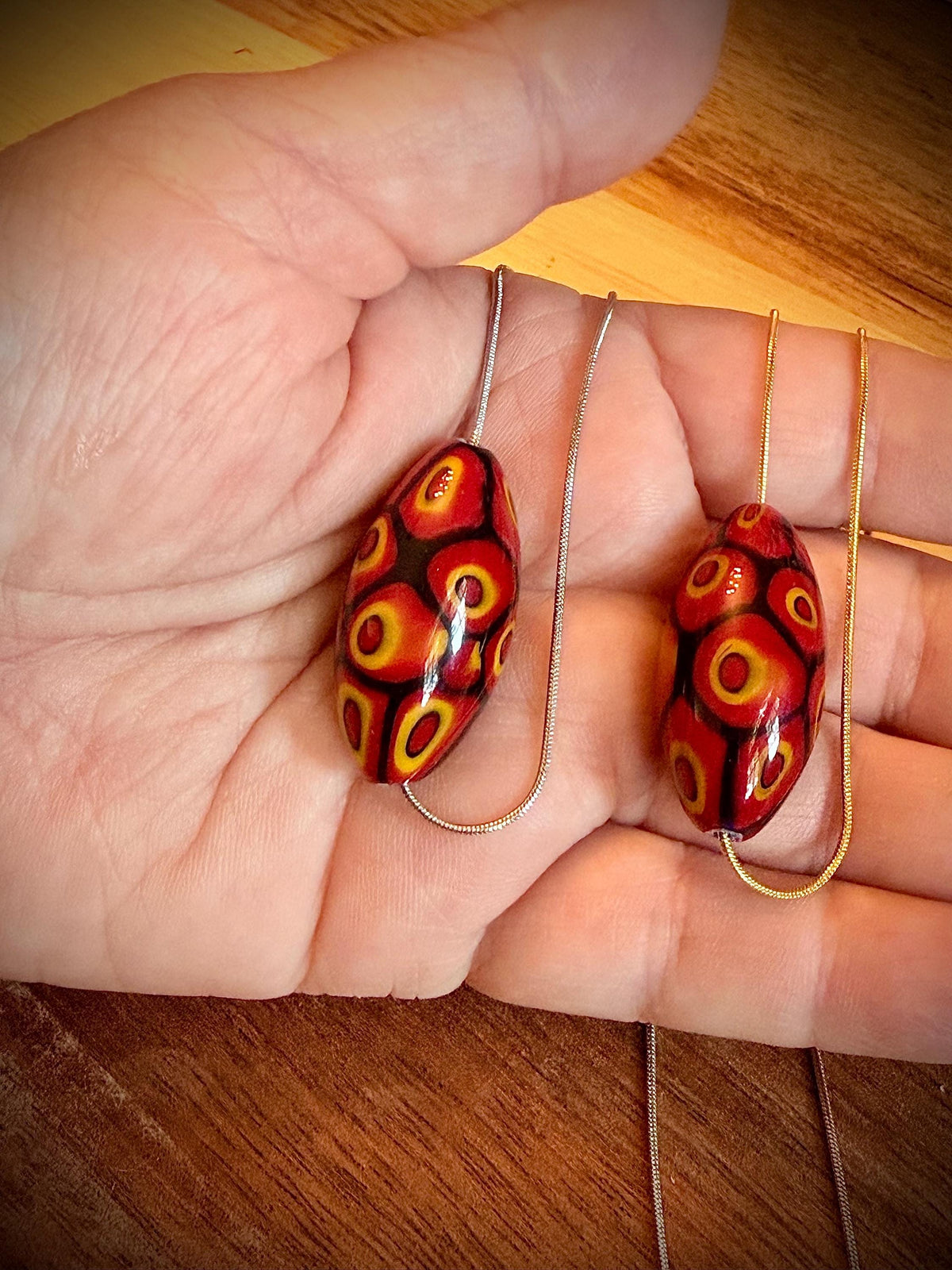 Rosario Leonardi Millefiori Glass Oval Necklace, Exclusive Ercole Moretti Beads