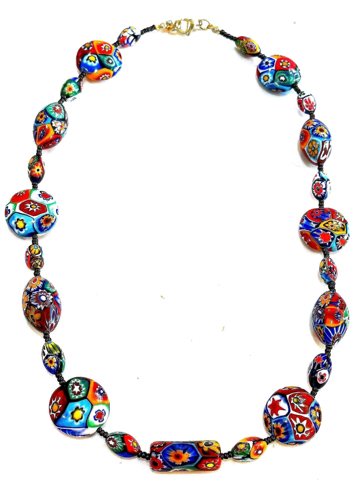 Rosario Leonardi Murano Millefiori Glass Bead Necklace – Exclusive Ercole Moretti Design