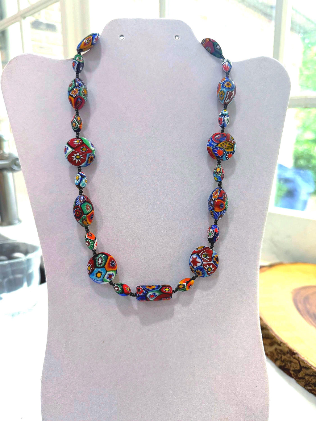 Rosario Leonardi Murano Millefiori Glass Bead Necklace – Exclusive Ercole Moretti Design