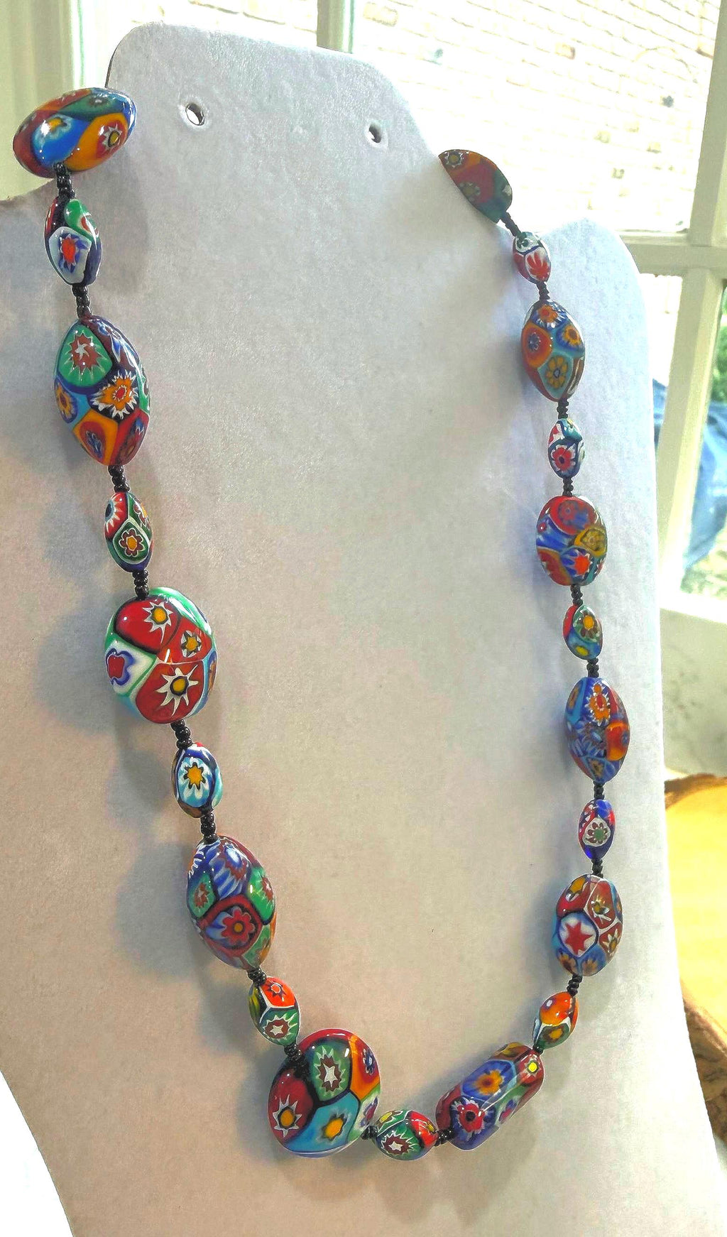 Rosario Leonardi Murano Millefiori Glass Bead Necklace – Exclusive Ercole Moretti Design