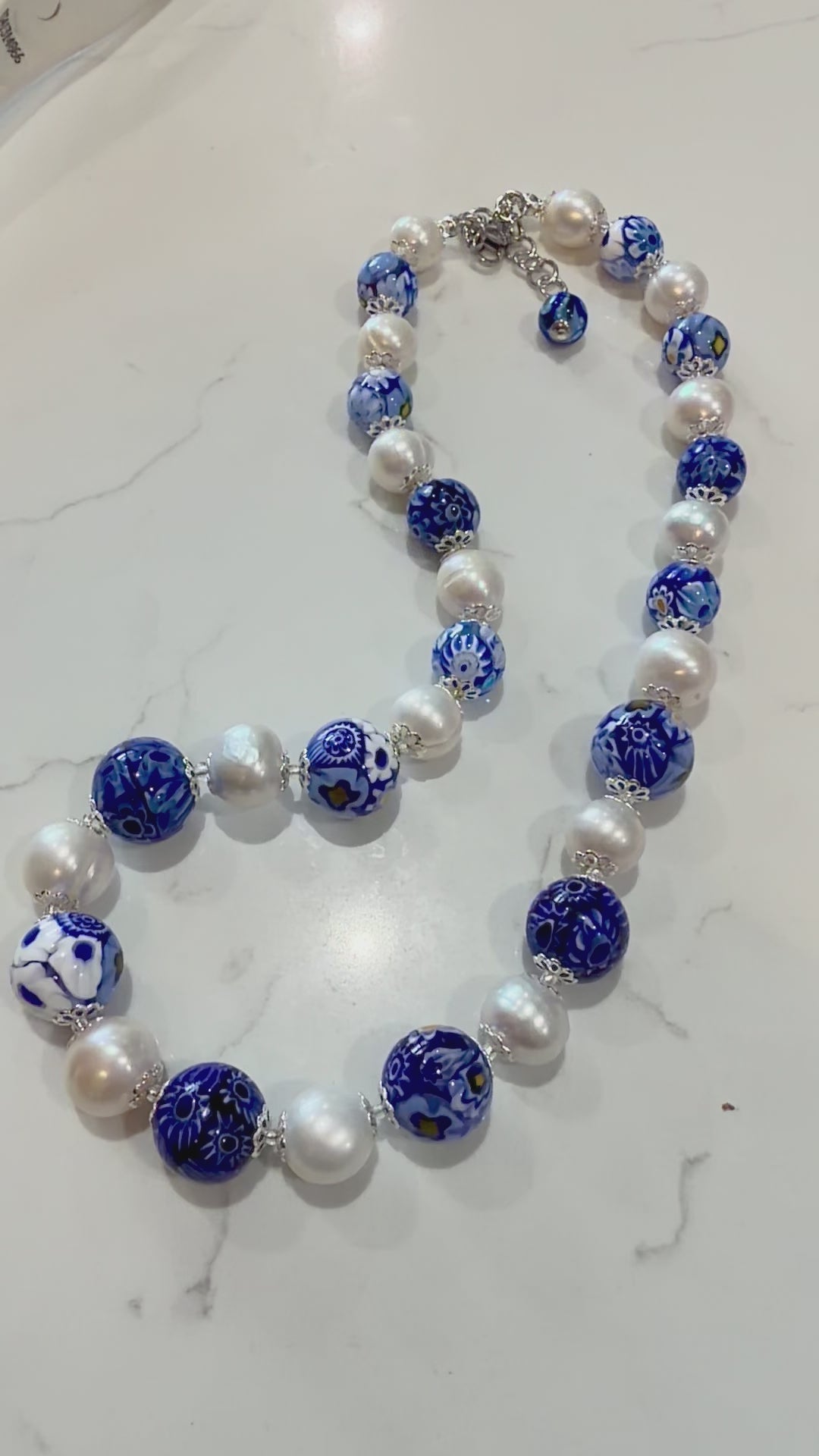Rosario Leonardi Large Freshwater Paired With A Variety of Ercole Moretti Round Beads