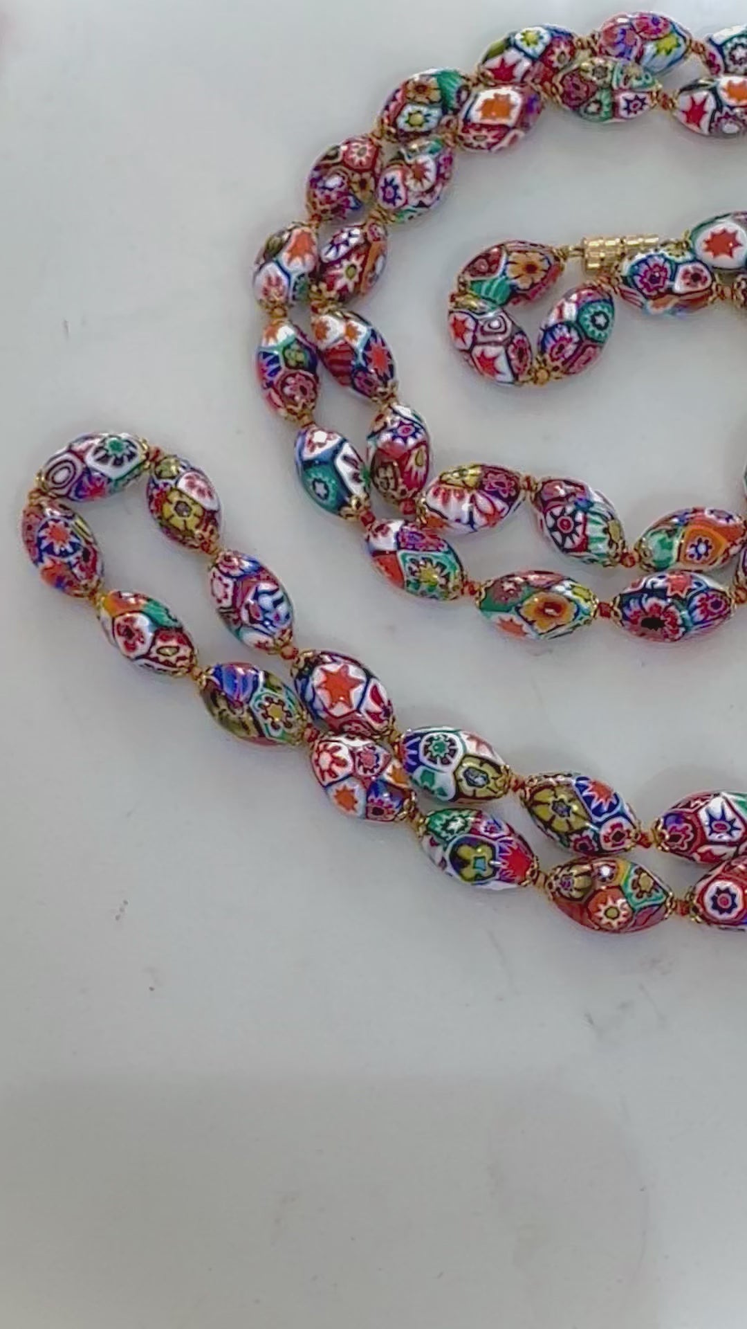 Extra Long 47” Ercole Moretti Necklace in Excellent Vintage Condition